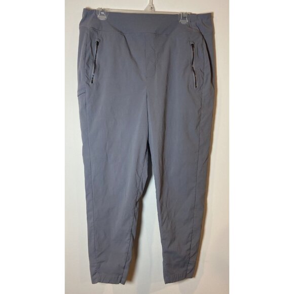 Athleta Trekkie North Jogger Pants Zipper Pocket Light Gray Size 14 - Picture 1 of 5